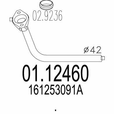 Mts 01.12460 Exhaust pipe 0112460: Buy near me in Poland at 2407.PL - Good price!