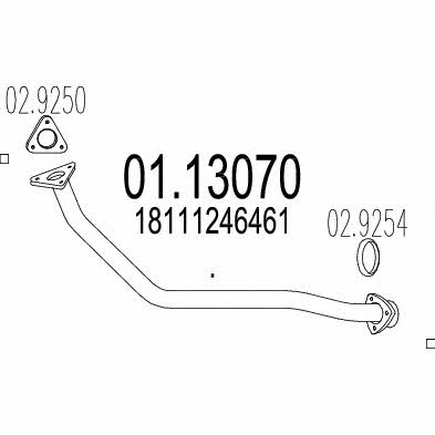 Mts 01.13070 Exhaust pipe 0113070: Buy near me in Poland at 2407.PL - Good price!