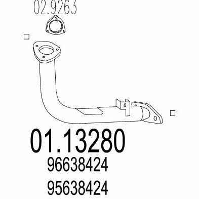 Mts 01.13280 Exhaust pipe 0113280: Buy near me in Poland at 2407.PL - Good price!