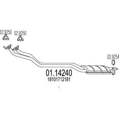 Mts 01.14240 Exhaust pipe 0114240: Buy near me in Poland at 2407.PL - Good price!