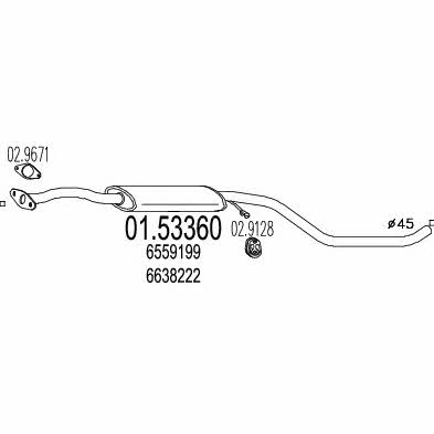 MTS 01.53360 Zwischenschalldampfer 0153360: Kaufen Sie zu einem guten Preis in Polen bei 2407.PL!