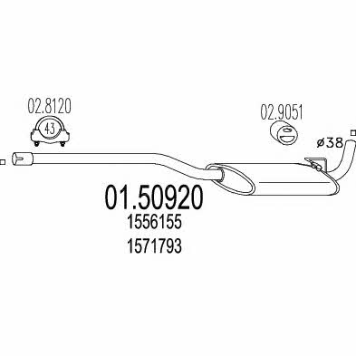 MTS 01.50920 Zwischenschalldampfer 0150920: Kaufen Sie zu einem guten Preis in Polen bei 2407.PL!