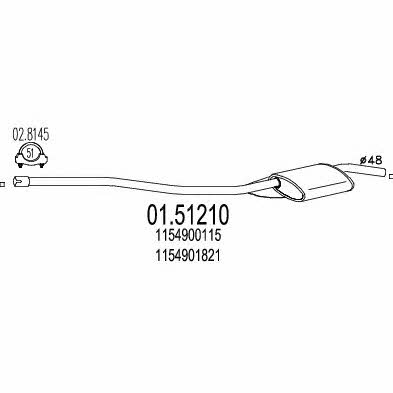 Mts 01.51210 Глушник, середня частина 0151210: Приваблива ціна - Купити у Польщі на 2407.PL!