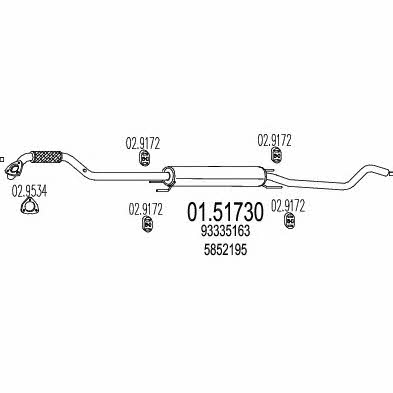 Mts 01.51730 Глушник, середня частина 0151730: Приваблива ціна - Купити у Польщі на 2407.PL!