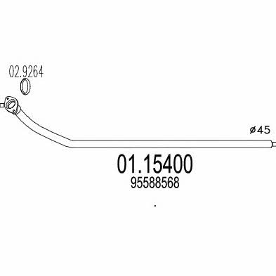 Mts 01.15400 Выхлопная труба 0115400: Отличная цена - Купить в Польше на 2407.PL!