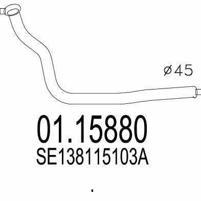 Mts 01.15880 Exhaust pipe 0115880: Buy near me in Poland at 2407.PL - Good price!