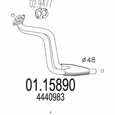 Mts 01.15890 Вихлопна труба 0115890: Приваблива ціна - Купити у Польщі на 2407.PL!