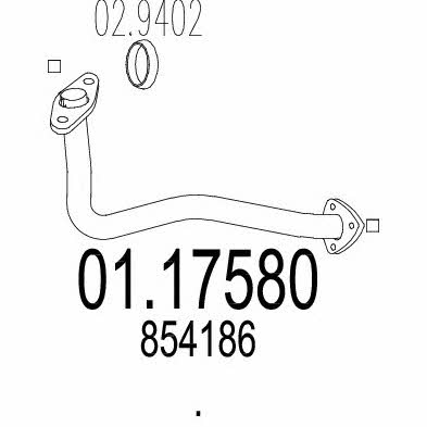 Mts 01.17580 Exhaust pipe 0117580: Buy near me in Poland at 2407.PL - Good price!