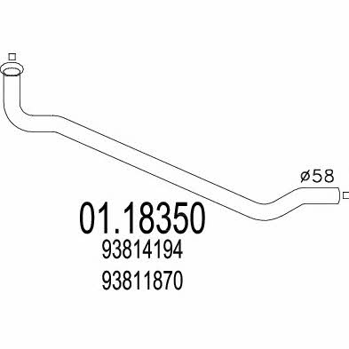 Mts 01.18350 Exhaust pipe 0118350: Buy near me in Poland at 2407.PL - Good price!