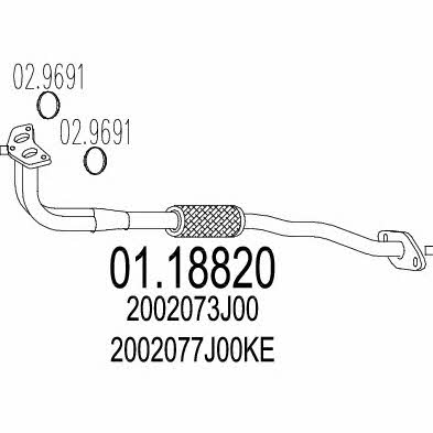 Mts 01.18820 Exhaust pipe 0118820: Buy near me in Poland at 2407.PL - Good price!