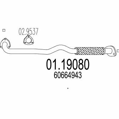 Mts 01.19080 Вихлопна труба 0119080: Приваблива ціна - Купити у Польщі на 2407.PL!