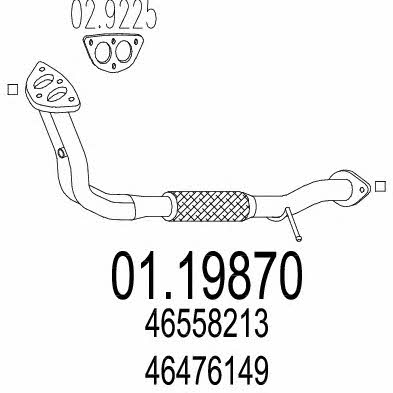 Mts 01.19870 Exhaust pipe 0119870: Buy near me in Poland at 2407.PL - Good price!
