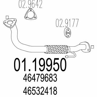 Mts 01.19950 Exhaust pipe 0119950: Buy near me in Poland at 2407.PL - Good price!