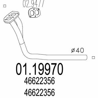 Mts 01.19970 Вихлопна труба 0119970: Приваблива ціна - Купити у Польщі на 2407.PL!