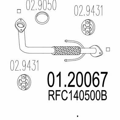 Mts 01.20067 Exhaust pipe 0120067: Buy near me in Poland at 2407.PL - Good price!