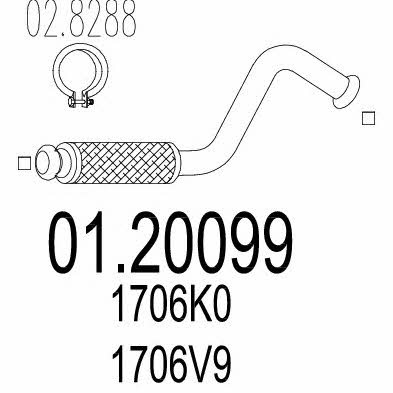 Mts 01.20099 Exhaust pipe 0120099: Buy near me in Poland at 2407.PL - Good price!