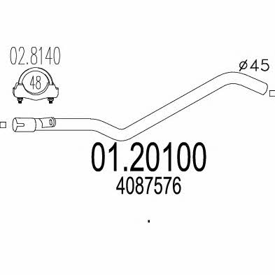 Mts 01.20100 Вихлопна труба 0120100: Приваблива ціна - Купити у Польщі на 2407.PL!