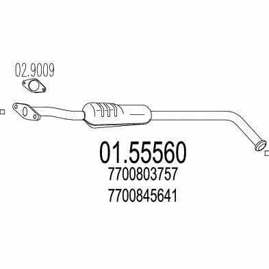 Mts 01.55560 Central silencer 0155560: Buy near me in Poland at 2407.PL - Good price!