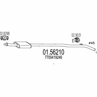 MTS 01.56210 Zwischenschalldampfer 0156210: Bestellen Sie in Polen zu einem guten Preis bei 2407.PL!