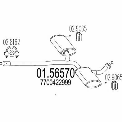 MTS 01.56570 Zwischenschalldampfer 0156570: Kaufen Sie zu einem guten Preis in Polen bei 2407.PL!