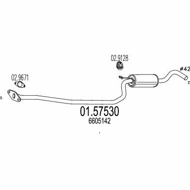 MTS 01.57530 Zwischenschalldampfer 0157530: Kaufen Sie zu einem guten Preis in Polen bei 2407.PL!