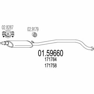 MTS 01.59660 Zwischenschalldampfer 0159660: Kaufen Sie zu einem guten Preis in Polen bei 2407.PL!