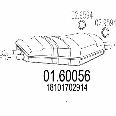 Mts 01.60056 End Silencer 0160056: Buy near me at 2407.PL in Poland at an Affordable price!