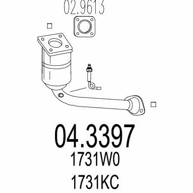 Mts 04.3397 Catalytic Converter 043397: Buy near me in Poland at 2407.PL - Good price!