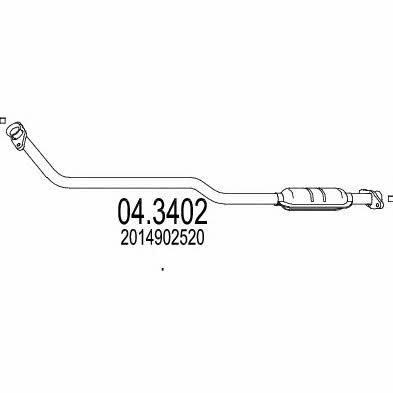 Mts 04.3402 Catalytic Converter 043402: Buy near me in Poland at 2407.PL - Good price!