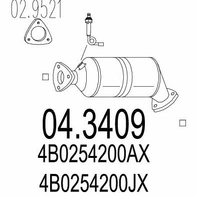 Mts 04.3409 Catalytic Converter 043409: Buy near me in Poland at 2407.PL - Good price!