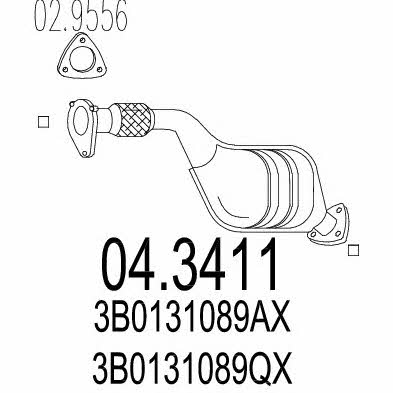 Mts 04.3411 Catalytic Converter 043411: Buy near me in Poland at 2407.PL - Good price!