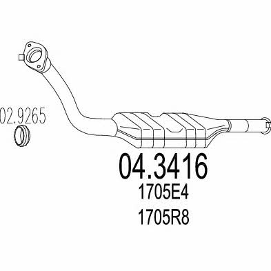 Mts 04.3416 Catalytic Converter 043416: Buy near me in Poland at 2407.PL - Good price!