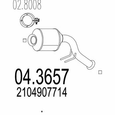 Mts 04.3657 Catalytic Converter 043657: Buy near me at 2407.PL in Poland at an Affordable price!