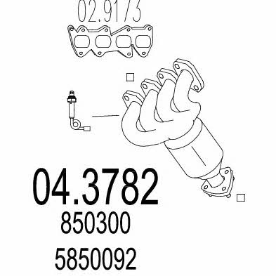 Mts 04.3782 Catalytic Converter 043782: Buy near me in Poland at 2407.PL - Good price!