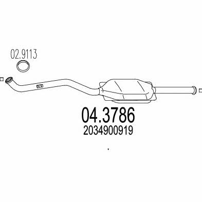 Mts 04.3786 Catalytic Converter 043786: Buy near me in Poland at 2407.PL - Good price!