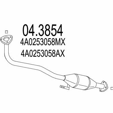 Mts 04.3854 Catalytic Converter 043854: Buy near me in Poland at 2407.PL - Good price!