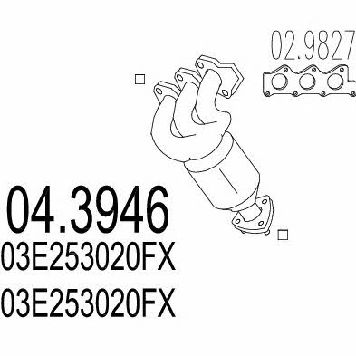 Mts 04.3946 Catalytic Converter 043946: Buy near me in Poland at 2407.PL - Good price!