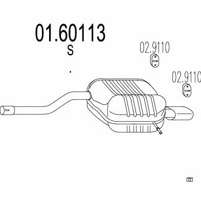 Mts 01.60113 Глушник, задня частина 0160113: Приваблива ціна - Купити у Польщі на 2407.PL!
