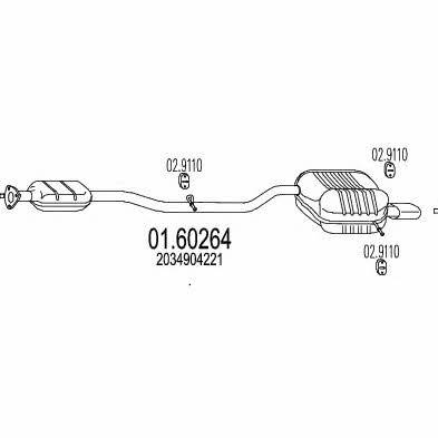 Mts 01.60264 Глушник, задня частина 0160264: Приваблива ціна - Купити у Польщі на 2407.PL!