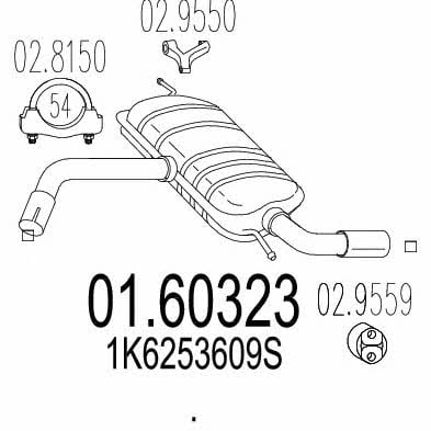 Mts 01.60323 End Silencer 0160323: Buy near me in Poland at 2407.PL - Good price!