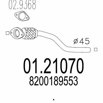 Mts 01.21070 Rura wydechowa 0121070: Dobra cena w Polsce na 2407.PL - Kup Teraz!