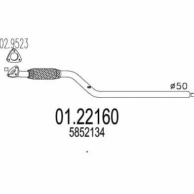 Mts 01.22160 Exhaust pipe 0122160: Buy near me in Poland at 2407.PL - Good price!