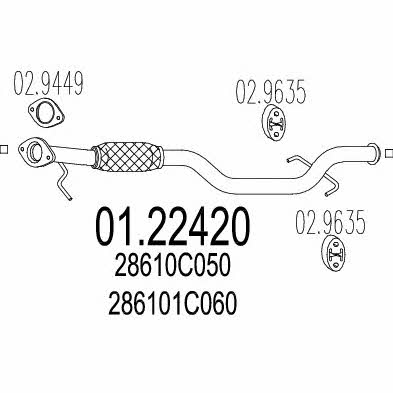 MTS 01.22420 Abgasrohr 0122420: Kaufen Sie zu einem guten Preis in Polen bei 2407.PL!