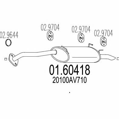 Mts 01.60418 End Silencer 0160418: Buy near me in Poland at 2407.PL - Good price!