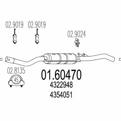 Mts 01.60470 End Silencer 0160470: Buy near me in Poland at 2407.PL - Good price!