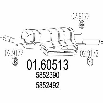 Mts 01.60513 End Silencer 0160513: Buy near me in Poland at 2407.PL - Good price!