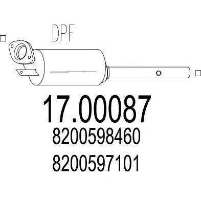 Mts 17.00087 Diesel particulate filter DPF 1700087: Buy near me in Poland at 2407.PL - Good price!