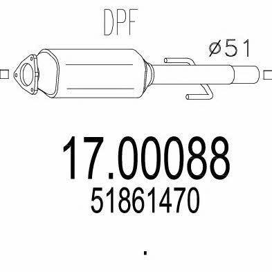 Mts 17.00088 Filtr cząstek stałych DPF 1700088: Dobra cena w Polsce na 2407.PL - Kup Teraz!