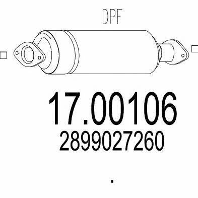 Mts 17.00106 Diesel particulate filter DPF 1700106: Buy near me at 2407.PL in Poland at an Affordable price!