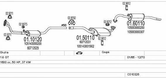 Mts C010326007836 Система випуску відпрацьованих газів C010326007836: Приваблива ціна - Купити у Польщі на 2407.PL!